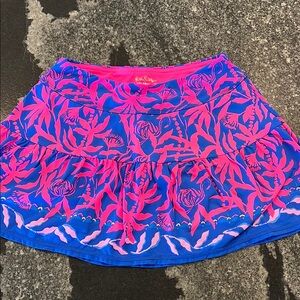 Lilly Pulitzer Women's Pink and Blue Skirt